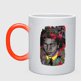 Кружка хамелеон с принтом Jean Michel Basquiat в Санкт-Петербурге, керамика | меняет цвет при нагревании, емкость 330 мл | art | eyes | guy | jean michel basquiat | глаза | жан мишель баския | искусство | парень