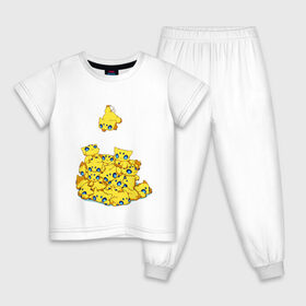 Детская пижама хлопок с принтом Покемон Joltik в Санкт-Петербурге, 100% хлопок |  брюки и футболка прямого кроя, без карманов, на брюках мягкая резинка на поясе и по низу штанин
 | Тематика изображения на принте: cute | joltik | джолтик | желтый | насекомое | нинтендо | паук