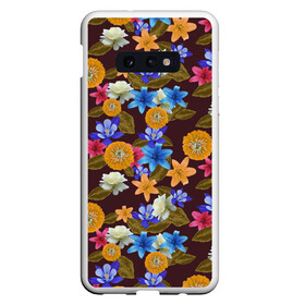 Чехол для Samsung S10E с принтом Exotic Flowers в Санкт-Петербурге, Силикон | Область печати: задняя сторона чехла, без боковых панелей | Тематика изображения на принте: fashion | flower | forest | garden | nature | spring | summer | trend | ботаника | весенние | весенняя | весна | иллюзия | лес | лето | объемные | природа | растения | сад | трендовая | флористика | цветки | цветок | цветочки