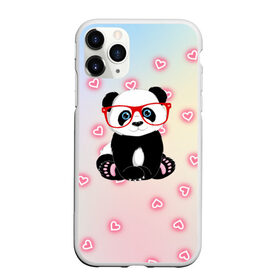 Чехол для iPhone 11 Pro матовый с принтом Милая пандочка в Санкт-Петербурге, Силикон |  | маленькая панда | маленькая пандочк | милая панда | милая пандочка | панда | панда в красных очках | панда в очках | панда очки | панда сердечки | панда сердце | пандочка | пандочка в красных очках