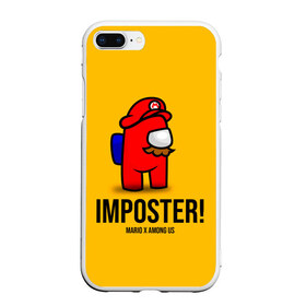 Чехол для iPhone 7Plus/8 Plus матовый с принтом IMPOSTER! Mario X Among Us в Санкт-Петербурге, Силикон | Область печати: задняя сторона чехла, без боковых панелей | among us | impostor | sus | амонг ас | амонг ус | амонгас | амонгус | астронавт | белый | желтый | зеленый | игра | космонавт | космосv | красный | оранжевый | предатель | призрак | самозванец | синий | среди нас