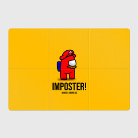 Магнитный плакат 3Х2 с принтом IMPOSTER! Mario X Among Us в Санкт-Петербурге, Полимерный материал с магнитным слоем | 6 деталей размером 9*9 см | among us | impostor | sus | амонг ас | амонг ус | амонгас | амонгус | астронавт | белый | желтый | зеленый | игра | космонавт | космосv | красный | оранжевый | предатель | призрак | самозванец | синий | среди нас