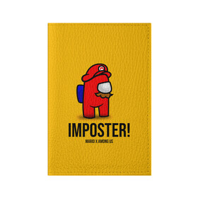 Обложка для паспорта матовая кожа с принтом IMPOSTER! Mario X Among Us в Санкт-Петербурге, натуральная матовая кожа | размер 19,3 х 13,7 см; прозрачные пластиковые крепления | among us | impostor | sus | амонг ас | амонг ус | амонгас | амонгус | астронавт | белый | желтый | зеленый | игра | космонавт | космосv | красный | оранжевый | предатель | призрак | самозванец | синий | среди нас