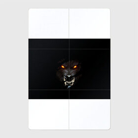 Магнитный плакат 2Х3 с принтом ВОЛЧИЙ ОСКАЛ в Санкт-Петербурге, Полимерный материал с магнитным слоем | 6 деталей размером 9*9 см | animal | dark | hunter | wolf | волк | голова | животные | звери | зубы | клыки | мощь | оскал | пасть | сила | хищник