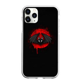 Чехол для iPhone 11 Pro Max матовый с принтом halloween в Санкт-Петербурге, Силикон |  | amoled | капли крови | кровь | летучая мышь | хэллоуин