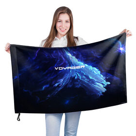 Флаг 3D с принтом Voyager в Санкт-Петербурге, 100% полиэстер | плотность ткани — 95 г/м2, размер — 67 х 109 см. Принт наносится с одной стороны | Тематика изображения на принте: 