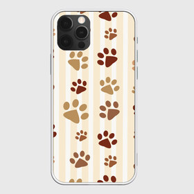 Чехол для iPhone 12 Pro Max с принтом Лапки в Санкт-Петербурге, Силикон |  | кот | кошка | кошки | лапки | следы | собака | собаки