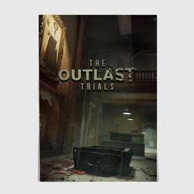 Постер с принтом The Outlast Trials в Санкт-Петербурге, 100% бумага
 | бумага, плотность 150 мг. Матовая, но за счет высокого коэффициента гладкости имеет небольшой блеск и дает на свету блики, но в отличии от глянцевой бумаги не покрыта лаком | game | games | horror | outlast | the outlast trials | аутласт | аутласт триалс | игра | игры | ужасы | хоррор