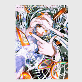 Скетчбук с принтом Anime girl art в Санкт-Петербурге, 100% бумага
 | 48 листов, плотность листов — 100 г/м2, плотность картонной обложки — 250 г/м2. Листы скреплены сверху удобной пружинной спиралью | anime | art | girl | manga | абстракция | аниме | арт | глитч | девушка | лицо | манга