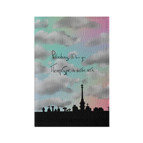 Обложка для паспорта матовая кожа с принтом Разноцветное небо Петербурга в Санкт-Петербурге, натуральная матовая кожа | размер 19,3 х 13,7 см; прозрачные пластиковые крепления | город | красивое небо | облака | романтика | санкт петербург