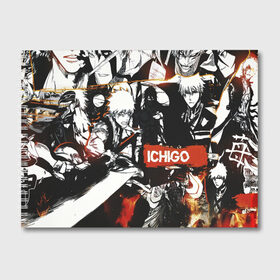 Альбом для рисования с принтом Bleach Блич Ичиго Курасаки в Санкт-Петербурге, 100% бумага
 | матовая бумага, плотность 200 мг. | anime | bleach | blitch | ichigo | manga | naruto | one piece | аниме | блич | итиго | ичиго | курасаки | куросаки | манга | наруто