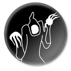 Значок с принтом Haunted Family в Санкт-Петербурге,  металл | круглая форма, металлическая застежка в виде булавки | Тематика изображения на принте: haunted family | kizaru | rap | кизару | рэп | хип хоп