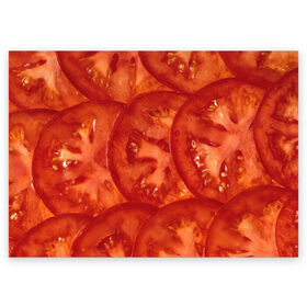 Поздравительная открытка с принтом Помидорки в Санкт-Петербурге, 100% бумага | плотность бумаги 280 г/м2, матовая, на обратной стороне линовка и место для марки
 | арт | еда | лето | овощ | овощи | помидор | помидорки | помидоры | рисунок | томат | томаты