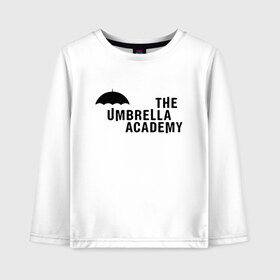 Детский лонгслив хлопок с принтом Umbrella Academy в Санкт-Петербурге, 100% хлопок | круглый вырез горловины, полуприлегающий силуэт, длина до линии бедер | netflix | serial | umbrella academy | академия | зонт | зонтик | нетфликс | сериал