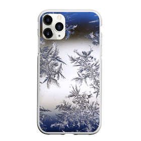 Чехол для iPhone 11 Pro Max матовый с принтом Морозная свежесть в Санкт-Петербурге, Силикон |  | зима | зимний узор | мороз | морозный узор | узор