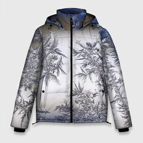 Мужская зимняя куртка 3D с принтом Морозная свежесть в Санкт-Петербурге, верх — 100% полиэстер; подкладка — 100% полиэстер; утеплитель — 100% полиэстер | длина ниже бедра, свободный силуэт Оверсайз. Есть воротник-стойка, отстегивающийся капюшон и ветрозащитная планка. 

Боковые карманы с листочкой на кнопках и внутренний карман на молнии. | зима | зимний узор | мороз | морозный узор | узор