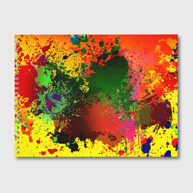 Альбом для рисования с принтом Взрыв красок в Санкт-Петербурге, 100% бумага
 | матовая бумага, плотность 200 мг. | Тематика изображения на принте: paint | буйство красок | взрыв красок | кляксы | краски