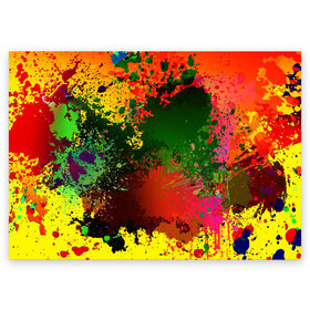 Поздравительная открытка с принтом Взрыв красок в Санкт-Петербурге, 100% бумага | плотность бумаги 280 г/м2, матовая, на обратной стороне линовка и место для марки
 | paint | буйство красок | взрыв красок | кляксы | краски