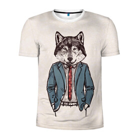 Мужская футболка 3D спортивная с принтом ХИПСТЕР ВОЛК в Санкт-Петербурге, 100% полиэстер с улучшенными характеристиками | приталенный силуэт, круглая горловина, широкие плечи, сужается к линии бедра | alter ego | always be yourself | be positive | big | fashion | fashion man | hipster | wolf | wolfs | волк | галстук | животные | пиджак | собака | хипстер | я есть стиль