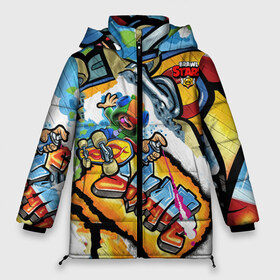 Женская зимняя куртка 3D с принтом Brawl Stars (skateboard) в Санкт-Петербурге, верх — 100% полиэстер; подкладка — 100% полиэстер; утеплитель — 100% полиэстер | длина ниже бедра, силуэт Оверсайз. Есть воротник-стойка, отстегивающийся капюшон и ветрозащитная планка. 

Боковые карманы с листочкой на кнопках и внутренний карман на молнии | cd project red | cyberpunk 2077 | keanu reeves | samurai | киану ривз | киберпанк 2077 | самураи