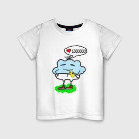 Детская футболка хлопок с принтом Тучка Блогер в Санкт-Петербурге, 100% хлопок | круглый вырез горловины, полуприлегающий силуэт, длина до линии бедер | блогер | туча | тучка