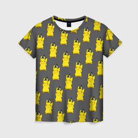 Женская футболка 3D с принтом Пикачу эмодзи в Санкт-Петербурге, 100% полиэфир ( синтетическое хлопкоподобное полотно) | прямой крой, круглый вырез горловины, длина до линии бедер | baby | cartoon | emoji | happy | kawaii | pika pika | pikachu | pokemon go | team | детям | зайчик | иви | кавайный | кролик | малыш | мордочка | мультяшный | персонажи аниме | пика пика | пикачу | покемоны | улыбка | ушки | щеки | эмоции | 