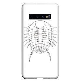 Чехол для Samsung Galaxy S10 с принтом трилобит агрессивный в Санкт-Петербурге, Силикон | Область печати: задняя сторона чехла, без боковых панелей | агрессия | доисторические животные | жуткие животные | насекомые | палеонтология | трилобиты