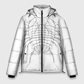 Мужская зимняя куртка 3D с принтом трилобит агрессивный в Санкт-Петербурге, верх — 100% полиэстер; подкладка — 100% полиэстер; утеплитель — 100% полиэстер | длина ниже бедра, свободный силуэт Оверсайз. Есть воротник-стойка, отстегивающийся капюшон и ветрозащитная планка. 

Боковые карманы с листочкой на кнопках и внутренний карман на молнии. | агрессия | доисторические животные | жуткие животные | насекомые | палеонтология | трилобиты