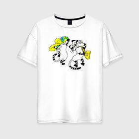 Женская футболка хлопок Oversize с принтом Для любимой в Санкт-Петербурге, 100% хлопок | свободный крой, круглый ворот, спущенный рукав, длина до линии бедер
 | cat | кот. кошка. котик. котенок | коты
