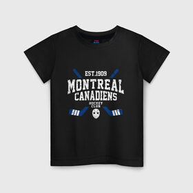 Детская футболка хлопок с принтом Монреаль Канадиенс в Санкт-Петербурге, 100% хлопок | круглый вырез горловины, полуприлегающий силуэт, длина до линии бедер | Тематика изображения на принте: canadiens | hockey | montreal | montreal canadiens | nhl | usa | канадиенс | монреаль | монреаль канадиенс | нхл | спорт | сша | хоккей | шайба