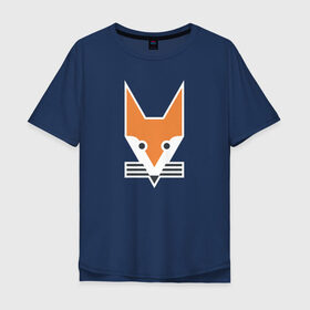 Мужская футболка хлопок Oversize с принтом FOX в Санкт-Петербурге, 100% хлопок | свободный крой, круглый ворот, “спинка” длиннее передней части | 