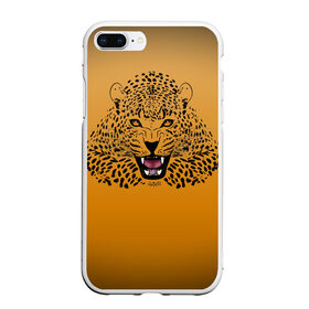 Чехол для iPhone 7Plus/8 Plus матовый с принтом Леопард в Санкт-Петербурге, Силикон | Область печати: задняя сторона чехла, без боковых панелей | big cat | cat | leopard | кот | кошка | леопард