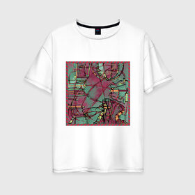 Женская футболка хлопок Oversize с принтом Огороженные площадки в Санкт-Петербурге, 100% хлопок | свободный крой, круглый ворот, спущенный рукав, длина до линии бедер
 | детские площадки | запрет | изоляция | коронавирус | лента | ограждение | самоизоляция