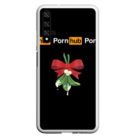 Чехол для Honor 20 с принтом XXXMAS (PornHub) в Санкт-Петербурге, Силикон | Область печати: задняя сторона чехла, без боковых панелей | brazzers | christmas | marry | new | santa | snow | winter | xmas | xxxmas | year | год | дед | мороз | новый | пронохаб | снег