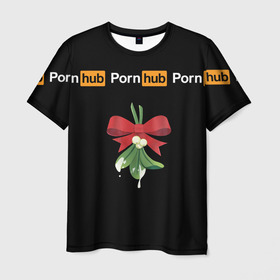Мужская футболка 3D с принтом XXXMAS (PornHub) в Санкт-Петербурге, 100% полиэфир | прямой крой, круглый вырез горловины, длина до линии бедер | brazzers | christmas | marry | new | santa | snow | winter | xmas | xxxmas | year | год | дед | мороз | новый | пронохаб | снег