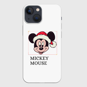 Чехол для iPhone 13 mini с принтом ВОЛШЕБНЫЙ НОВЫЙ ГОД в Санкт-Петербурге,  |  | mickey mouse | мультик | мышь | новый год | санта