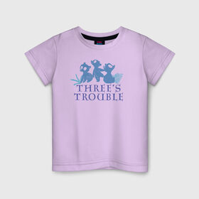 Детская футболка хлопок с принтом Threes Trouble в Санкт-Петербурге, 100% хлопок | круглый вырез горловины, полуприлегающий силуэт, длина до линии бедер | brave | merida | pixar | vdzabma | мерида | пиксар | храбрая | храбрая сердцем