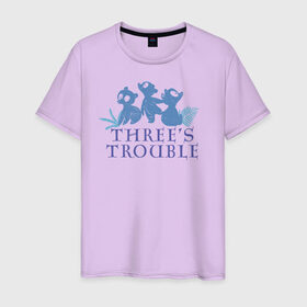 Мужская футболка хлопок с принтом Threes Trouble в Санкт-Петербурге, 100% хлопок | прямой крой, круглый вырез горловины, длина до линии бедер, слегка спущенное плечо. | brave | merida | pixar | vdzabma | мерида | пиксар | храбрая | храбрая сердцем