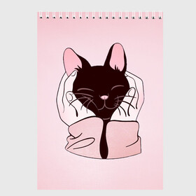 Скетчбук с принтом Любовь в Санкт-Петербурге, 100% бумага
 | 48 листов, плотность листов — 100 г/м2, плотность картонной обложки — 250 г/м2. Листы скреплены сверху удобной пружинной спиралью | cat | cats | heart | i | love | night | sleep | вечер | жарко | зима | кот | котенок | котик | котэ | котяра | котята | кошка | люблю | любовь | нежное | нежный | ночь | сердечко | сердце | сон | спать | тепло | холод | холодно | я