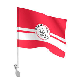 Флаг для автомобиля с принтом AJAX AMSTERDAM в Санкт-Петербурге, 100% полиэстер | Размер: 30*21 см | ajax | amsterdam | football | holland | red | sport | team | white | амстердам | аякс | гол | голландия | красный | логотип | мяч | нидерланды | полосы | спорт | футбол