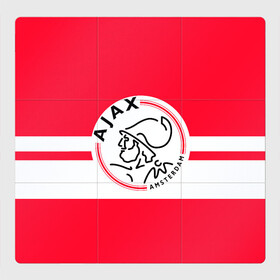 Магнитный плакат 3Х3 с принтом AJAX AMSTERDAM в Санкт-Петербурге, Полимерный материал с магнитным слоем | 9 деталей размером 9*9 см | Тематика изображения на принте: ajax | amsterdam | football | holland | red | sport | team | white | амстердам | аякс | гол | голландия | красный | логотип | мяч | нидерланды | полосы | спорт | футбол