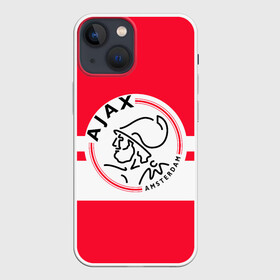 Чехол для iPhone 13 mini с принтом AJAX AMSTERDAM в Санкт-Петербурге,  |  | ajax | amsterdam | football | holland | red | sport | team | white | амстердам | аякс | гол | голландия | красный | логотип | мяч | нидерланды | полосы | спорт | футбол