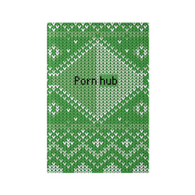 Обложка для паспорта матовая кожа с принтом PornHub в Санкт-Петербурге, натуральная матовая кожа | размер 19,3 х 13,7 см; прозрачные пластиковые крепления | cool | fashion | green | hype | pattern | rdmerryhab | зеленый | круто | мода | узор | хайп