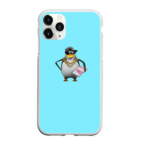 Чехол для iPhone 11 Pro Max матовый с принтом Гангста пингвин в Санкт-Петербурге, Силикон |  | 