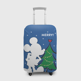 Чехол для чемодана 3D с принтом Mickey Mouse в Санкт-Петербурге, 86% полиэфир, 14% спандекс | двустороннее нанесение принта, прорези для ручек и колес | christmas | disney | mickey mouse | minnie mouse | new year | stitch | vdgerir | дисней