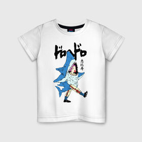 Детская футболка хлопок с принтом DOROHEDORO в Санкт-Петербурге, 100% хлопок | круглый вырез горловины, полуприлегающий силуэт, длина до линии бедер | anime | dorohedoro | ebisu | manga | акула | аниме | дорохедоро | манга | эбису
