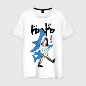 Мужская футболка хлопок с принтом DOROHEDORO в Санкт-Петербурге, 100% хлопок | прямой крой, круглый вырез горловины, длина до линии бедер, слегка спущенное плечо. | anime | dorohedoro | ebisu | manga | акула | аниме | дорохедоро | манга | эбису