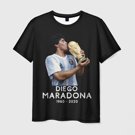 Мужская футболка 3D с принтом Diego Maradona в Санкт-Петербурге, 100% полиэфир | прямой крой, круглый вырез горловины, длина до линии бедер | Тематика изображения на принте: 10 | 1960 | 2020 | argentina | barcelona | diego | football | legend | leo | lionel | maradona | messi | retro | rip | soccer | аргентина | барселона | бога | диего | легенда | лионель | марадона | месси | мяч | ретро | рука | форма | футбол