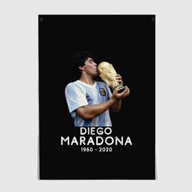 Постер с принтом Diego Maradona в Санкт-Петербурге, 100% бумага
 | бумага, плотность 150 мг. Матовая, но за счет высокого коэффициента гладкости имеет небольшой блеск и дает на свету блики, но в отличии от глянцевой бумаги не покрыта лаком | 10 | 1960 | 2020 | argentina | barcelona | diego | football | legend | leo | lionel | maradona | messi | retro | rip | soccer | аргентина | барселона | бога | диего | легенда | лионель | марадона | месси | мяч | ретро | рука | форма | футбол