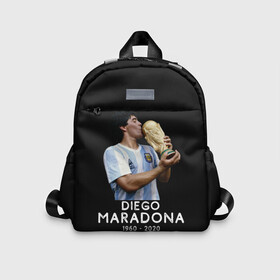 Детский рюкзак 3D с принтом Diego Maradona в Санкт-Петербурге, 100% полиэстер | лямки с регулируемой длиной, сверху петелька, чтобы рюкзак можно было повесить на вешалку. Основное отделение закрывается на молнию, как и внешний карман. Внутри дополнительный карман. По бокам два дополнительных кармашка | Тематика изображения на принте: 10 | 1960 | 2020 | argentina | barcelona | diego | football | legend | leo | lionel | maradona | messi | retro | rip | soccer | аргентина | барселона | бога | диего | легенда | лионель | марадона | месси | мяч | ретро | рука | форма | футбол